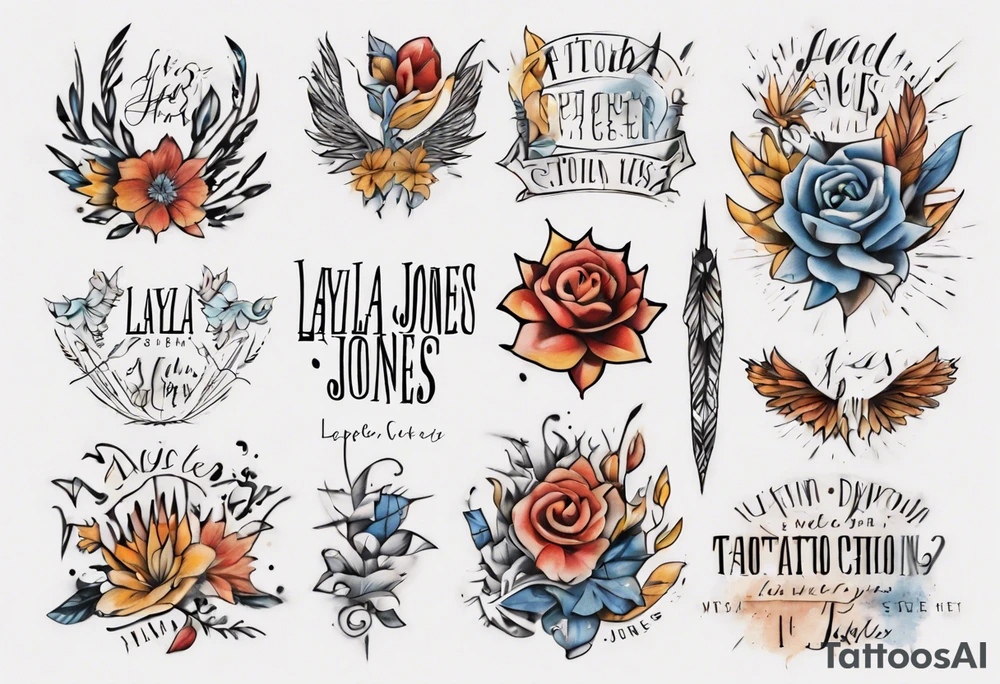 Script font 
Layla Jones tattoo idea