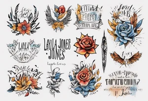 Script font 
Layla Jones tattoo idea