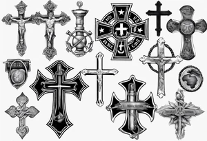 Cross, family, Marine Corps tattoo idea