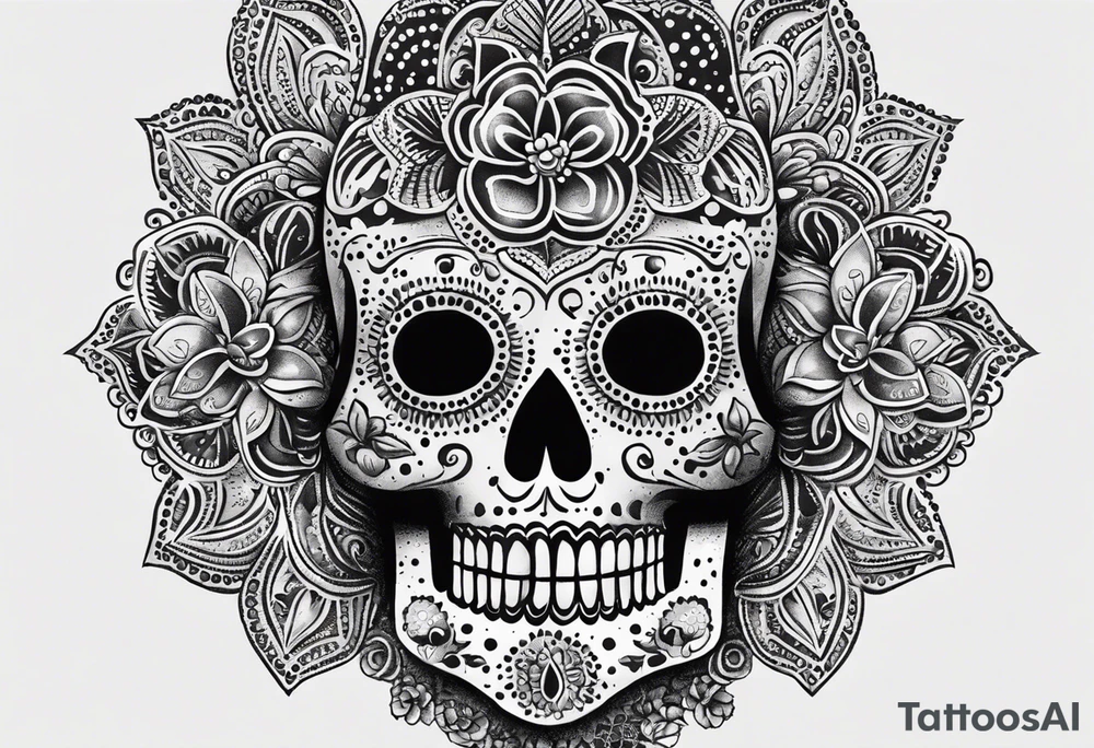 Mexico day of dead tattoo idea