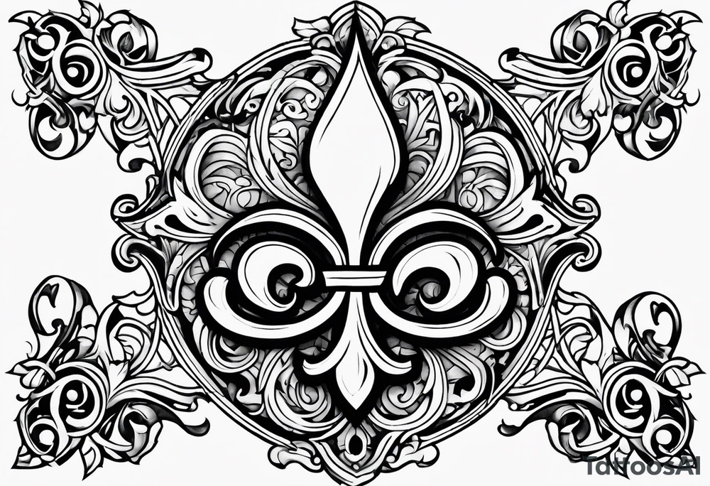 Fleur de lys feu celtique tattoo idea