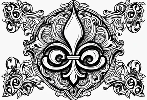 Fleur de lys feu celtique tattoo idea