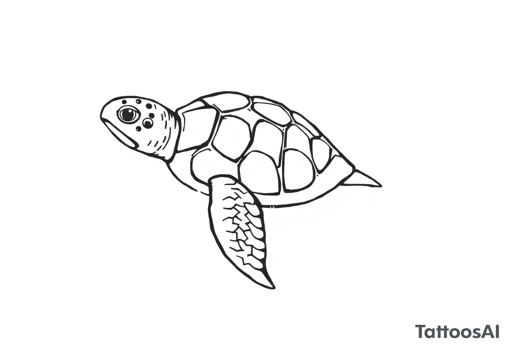 Sea turtle  tribal tattoo idea