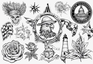 draw the outline of the state of New Hampshire tattoo idea