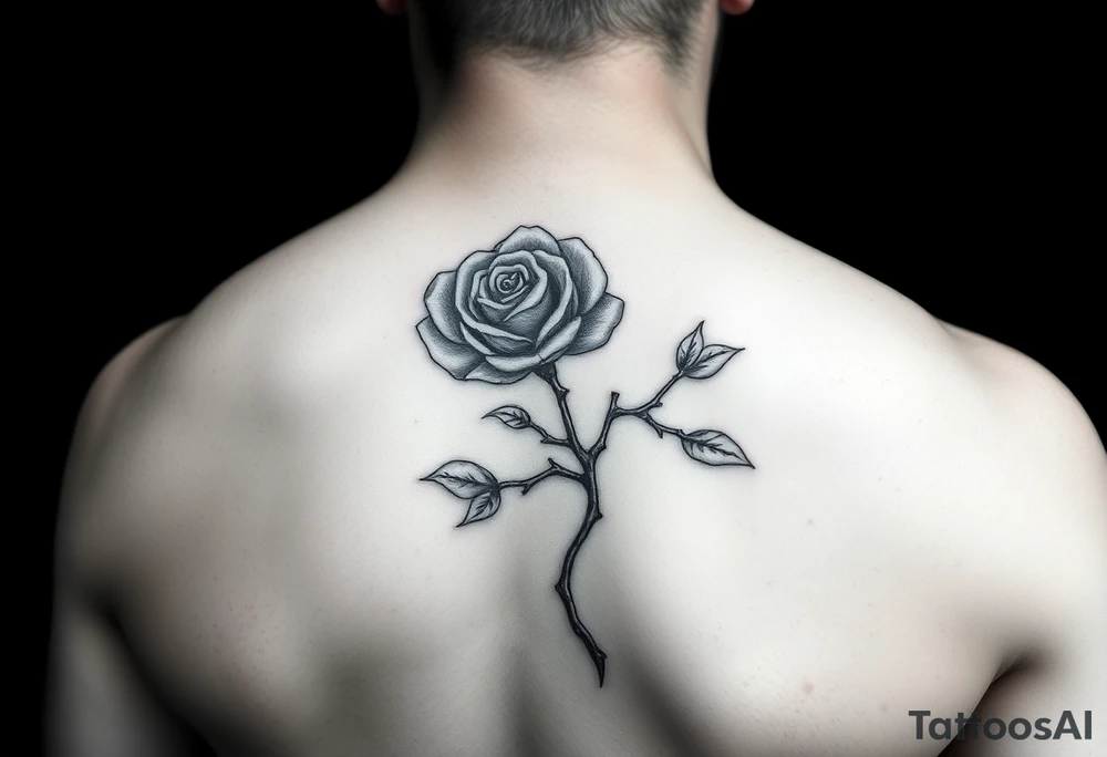 tattoo of a rose thorn vine sewn inside and wrapping around the forearm tattoo idea