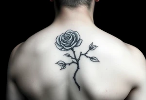 tattoo of a rose thorn vine sewn inside and wrapping around the forearm tattoo idea