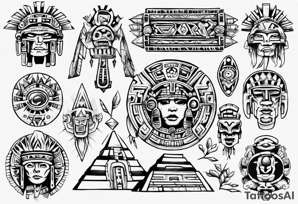 aztec landmark tattoo idea