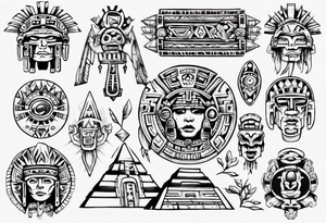 aztec landmark tattoo idea