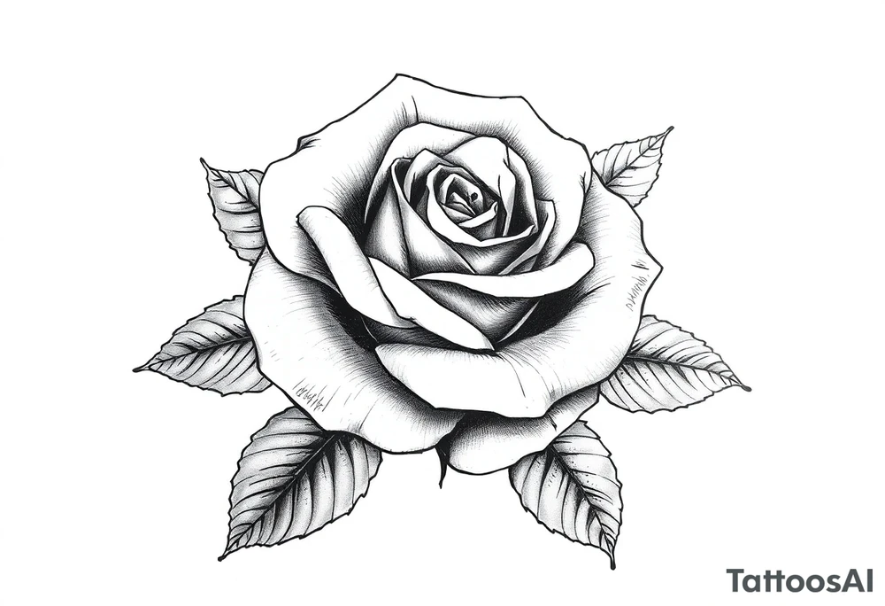 Rose with dates tattoo idea