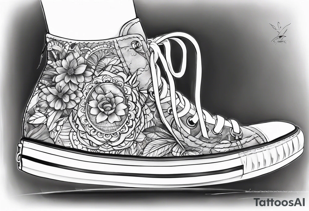 feminine ankle bracelet tattoo idea