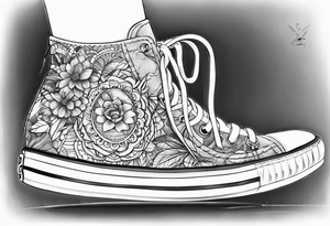 feminine ankle bracelet tattoo idea