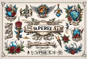 " sapere aude"
schwert tattoo idea