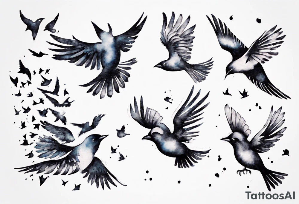jigsaw puzzle piece with birds flying from it tattoo idea