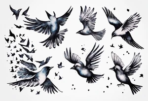 jigsaw puzzle piece with birds flying from it tattoo idea