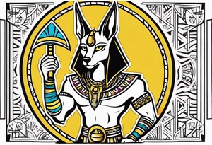 Anubis forearm tattoo idea