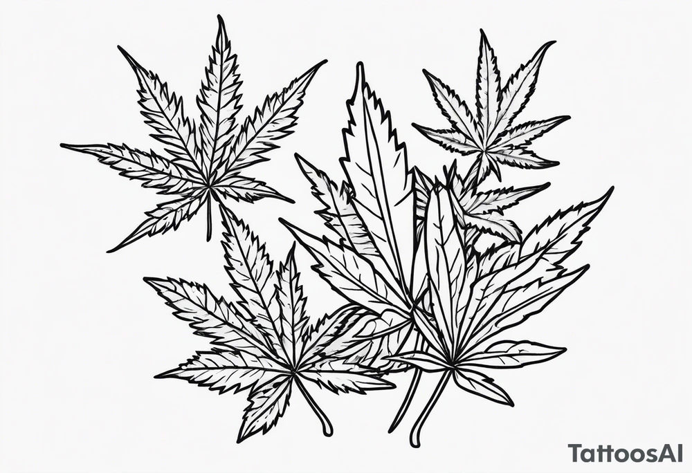 cute ganja tattoo idea