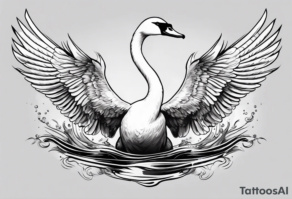 swan diving off a cigarette tattoo idea