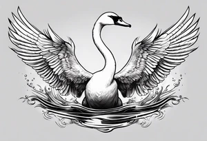 swan diving off a cigarette tattoo idea