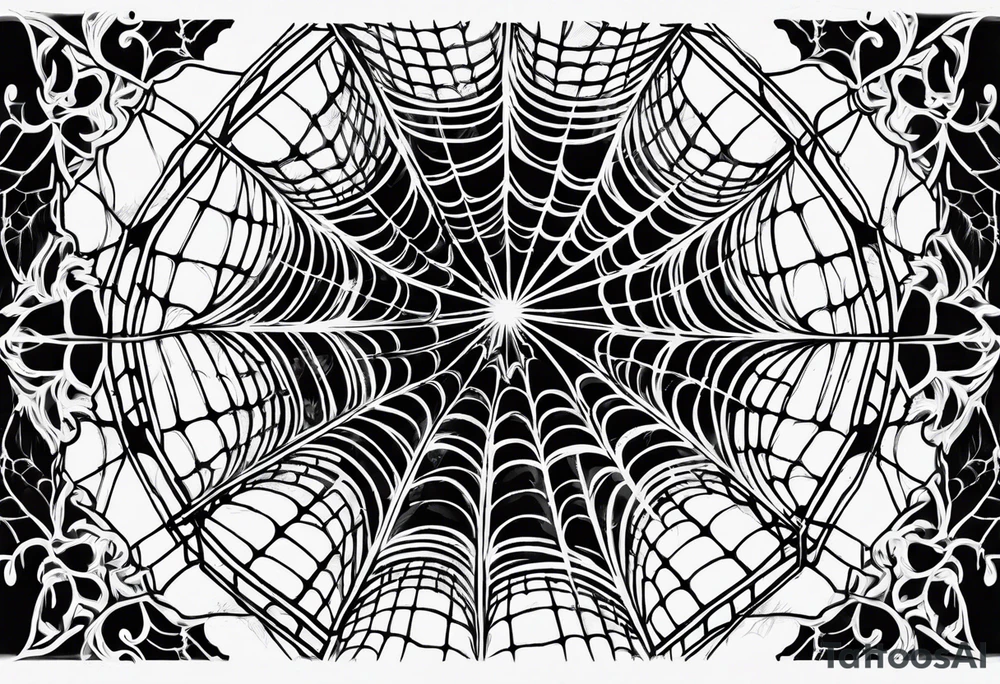 Spider web tattoo idea