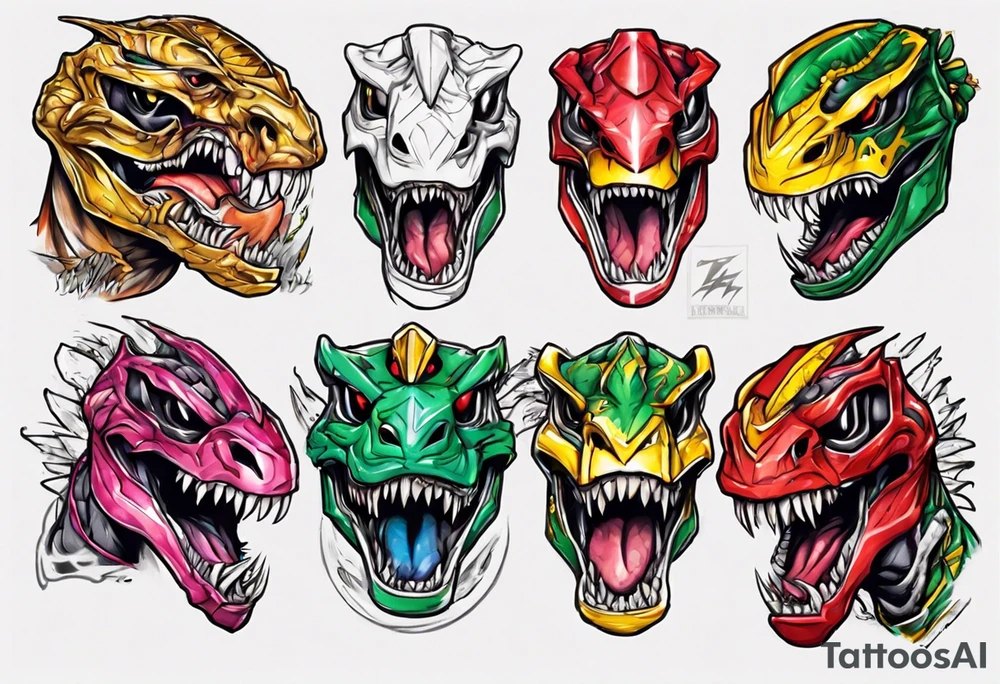 mighty morphin power rangers tyrannosaurus 
Christopher tattoo idea