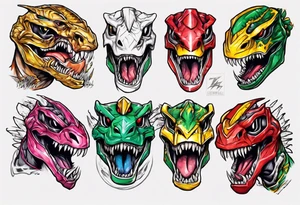 mighty morphin power rangers tyrannosaurus 
Christopher tattoo idea