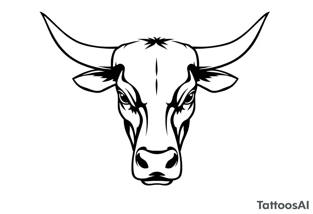 Bull with nose ring tattoo idea