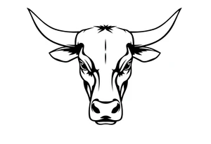 Bull with nose ring tattoo idea