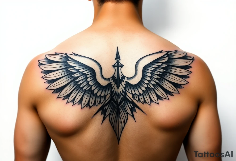 i want a back tattoo with separately them but on one back :

- Fortis Fortuna Adiuvat
- Polynesian tattoo
- a winged tattoo tattoo idea