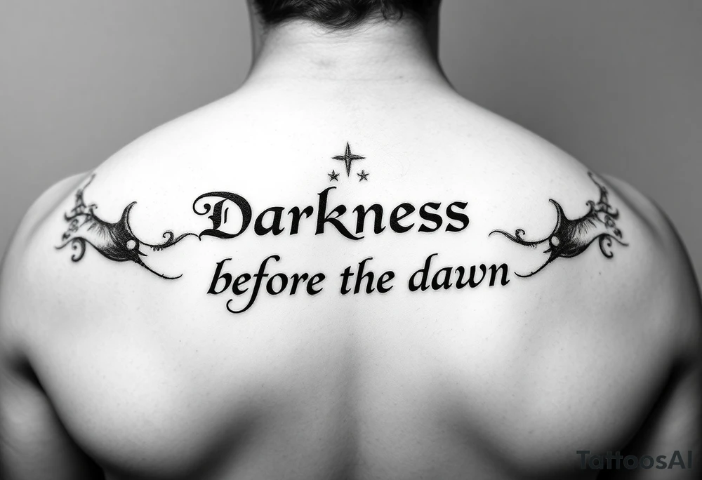 Darkness before the dawn quote tattoo idea