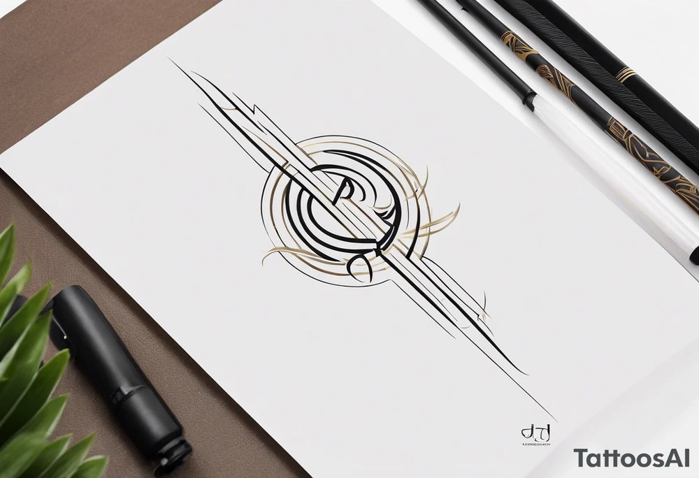 baybayin tribal Filipino vertical tattoo tattoo idea