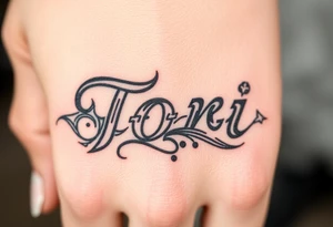 Name Tori with a lot tribal tattoo idea