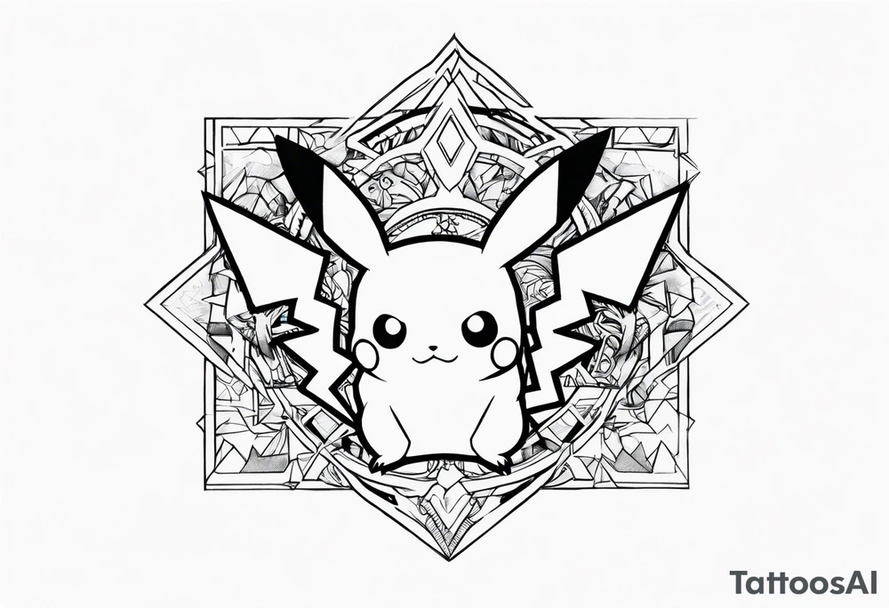 pikachu attack tattoo idea