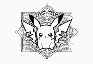 pikachu attack tattoo idea