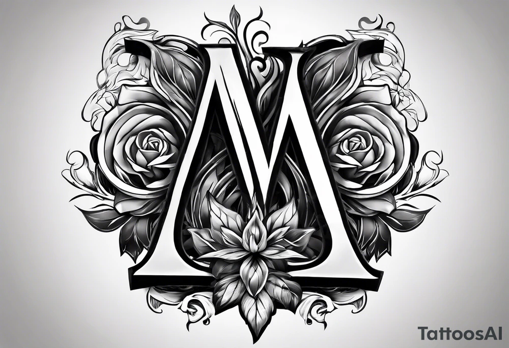 the letters A W R tattoo idea