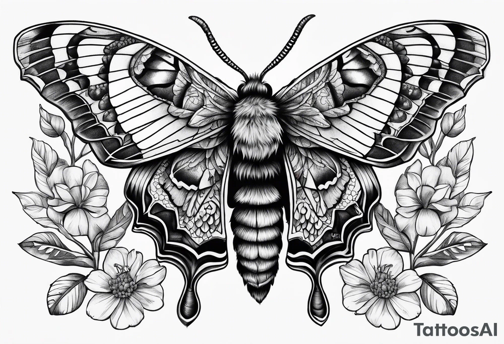 Dead head moth tattoo idea