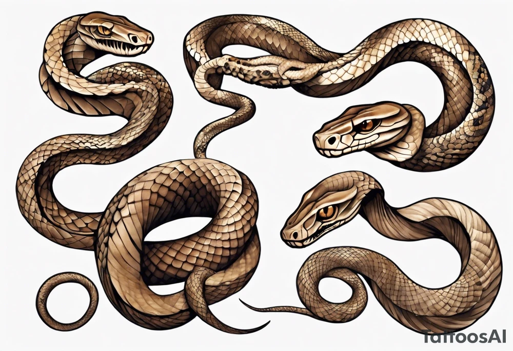 brown/beige regius snake tattoo idea