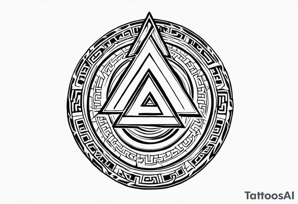 Valhalla fire runes
Sword shield valknut tattoo idea
