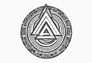 Valhalla fire runes
Sword shield valknut tattoo idea