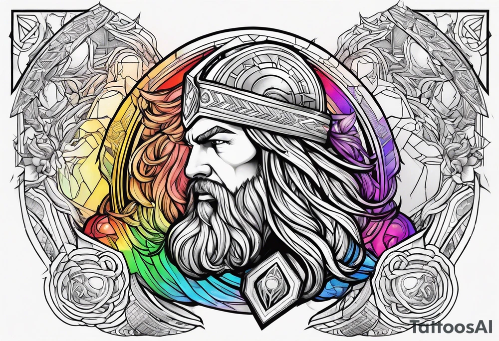 Rainbow and thor tattoo idea