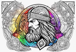 Rainbow and thor tattoo idea