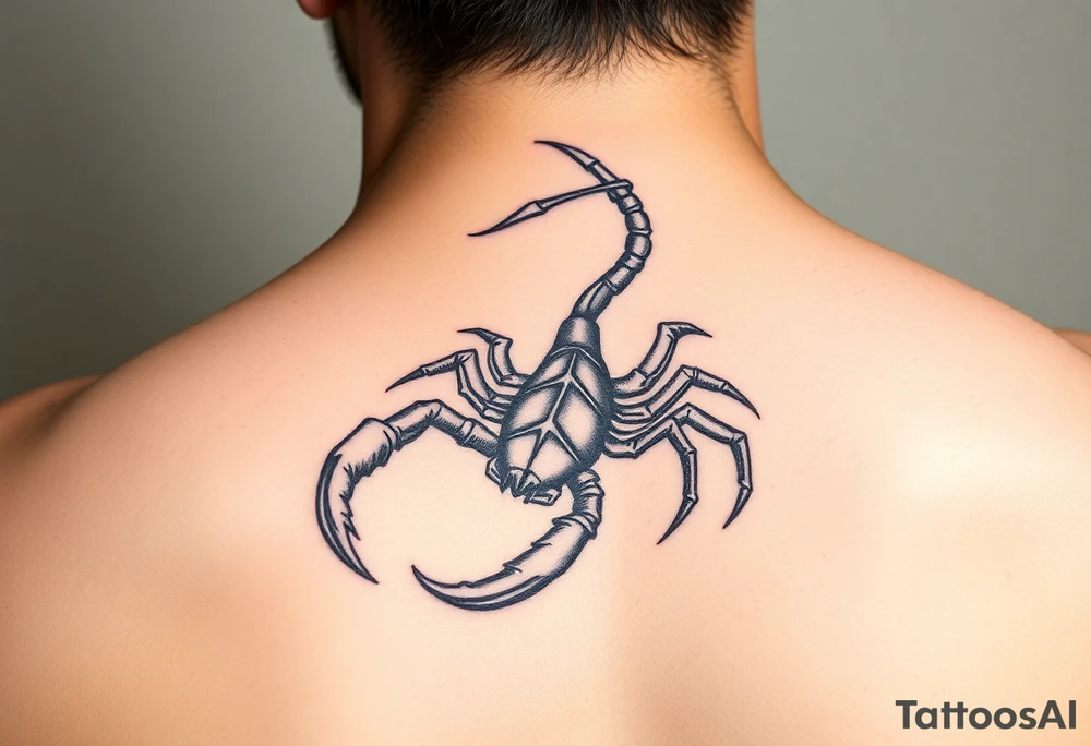 A mysterious scorpion neck tattoo tattoo idea