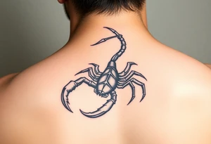 A mysterious scorpion neck tattoo tattoo idea