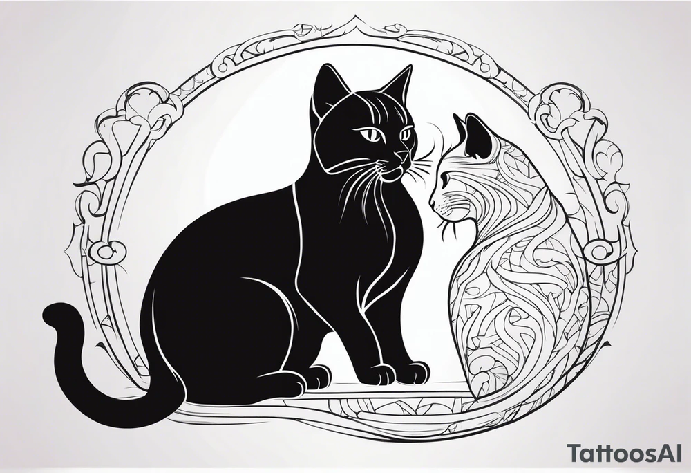 cat love tattoo idea