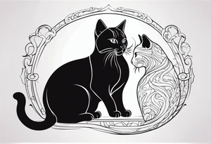cat love tattoo idea