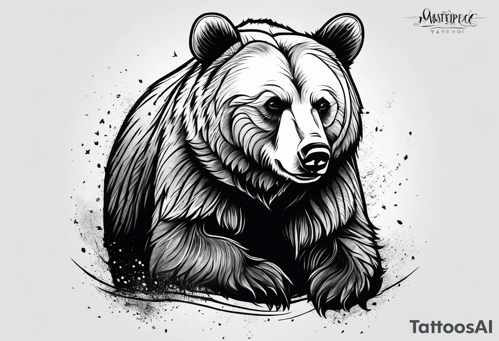 small bear tattoo idea