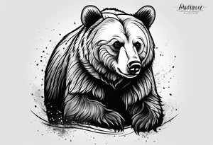 small bear tattoo idea