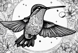 Humming bird, candy, golf, stars tattoo idea