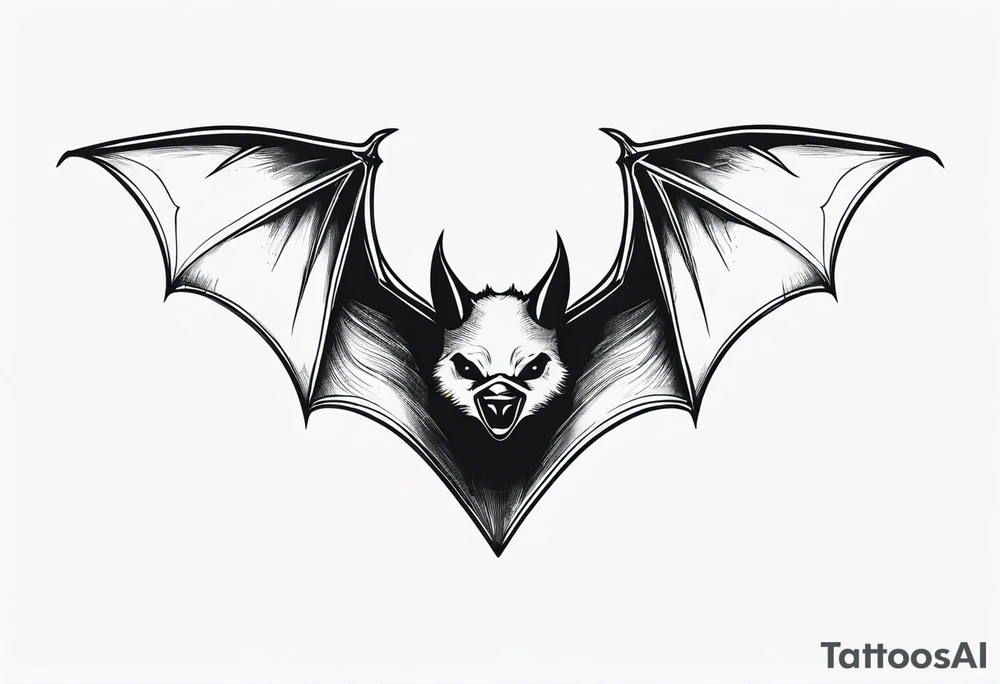 Bat in Flight tattoo idea