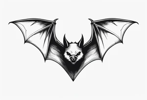 Bat in Flight tattoo idea