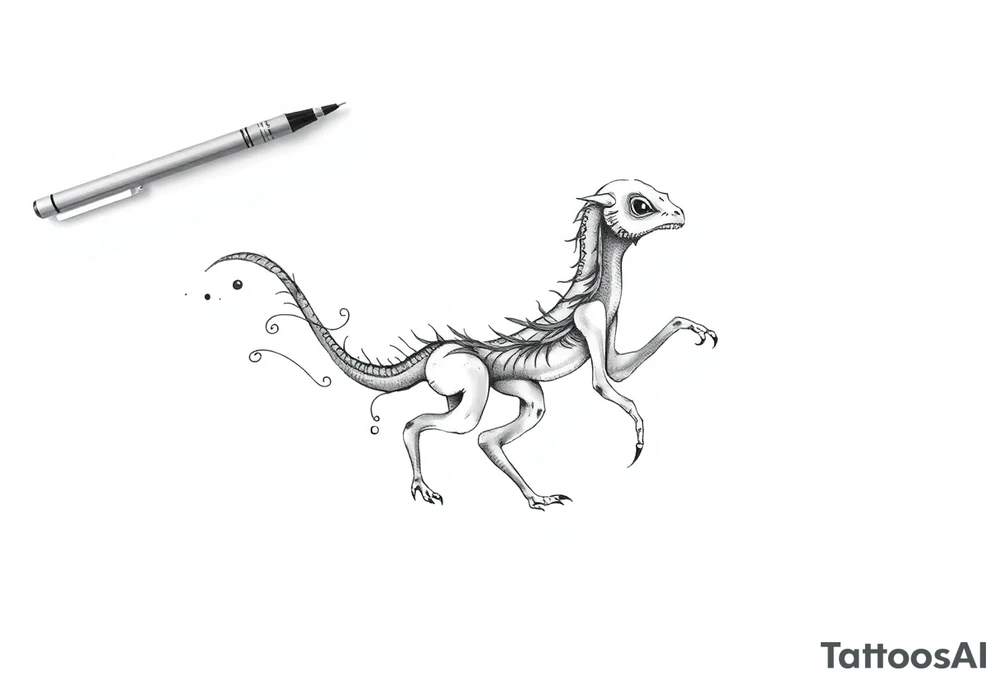 anthropomofic monster tattoo idea